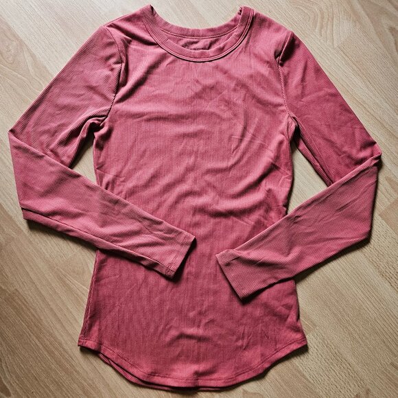 No Boundaries Rust Rib Knit Long Sleeve Top - XS (1) - Picture 1 of 3